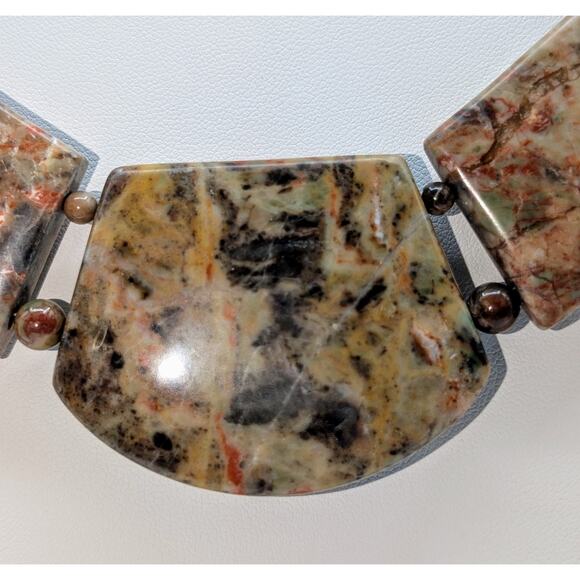 Desert Rose Trading 925 Sterling Silver Volcanic Quartzite Necklace - 114.8g - Picture 6 of 8